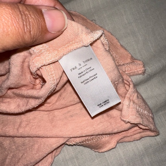 Rag & Bone Tops Rag & Bone Blush Linen Lottie Tee - Picture 8 of 10